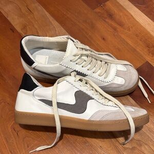 Dolce Vita White and Gray Sneakers